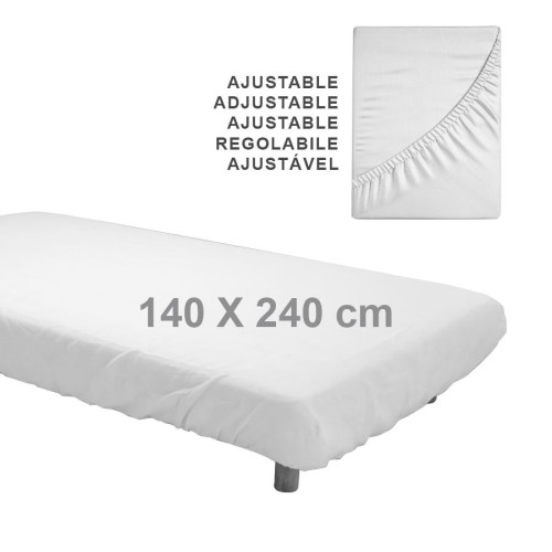 Sábanas en TNT de Polipropileno SMS Ajustable 140 x 240 cm color blanco