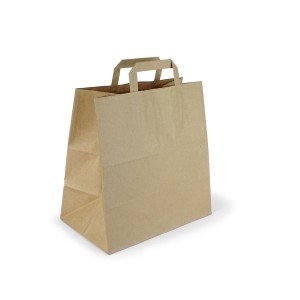 ▷ Kraft paper bags with flat handle and without closure 2