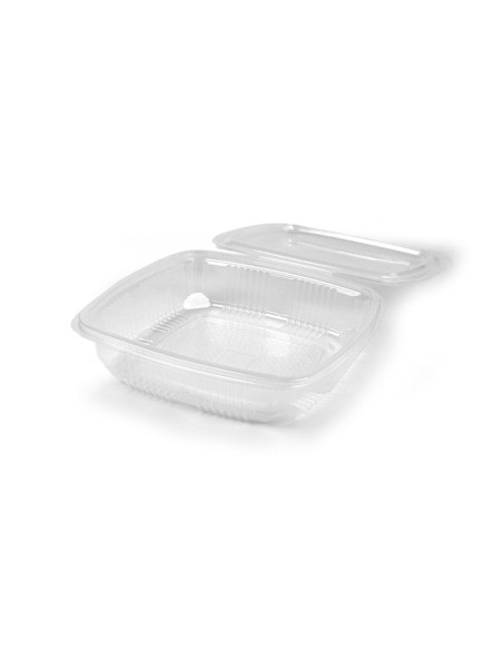 Envases con tapa y bisagra de polipropileno reutilizables (Aptos para Microondas) 750 ml