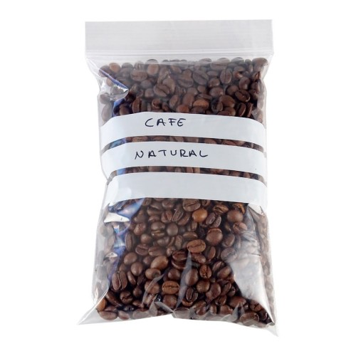 Ziplock polyethylene bags with writing bands