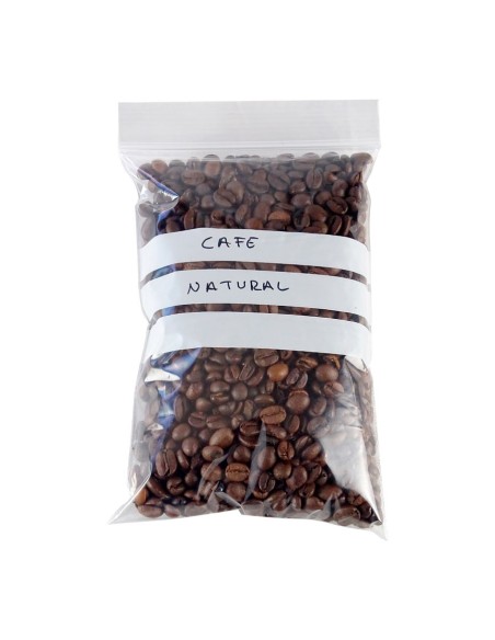 Ziplock polyethylene bags with writing bands