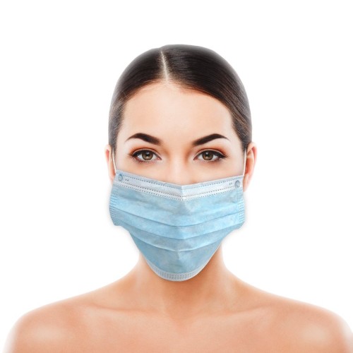 ▷ Máscara cirúrgica IIR com tripla camada e com elásticos em não-tecido de polipropileno | Uniuso