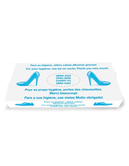 Shoe store polyethylene try-on socks