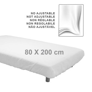 Sábana ajustable en TNT de polipropileno color blanco 2