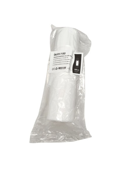 Delantal de Polietileno en rollo color Blanco galga 150 embolsado