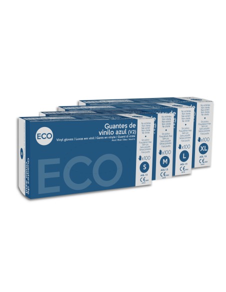 Guantes de Vinilo s/polvo, ECO, 4gr, 1.5 AQL