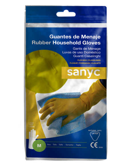 Guantes de menaje látex flocado 50gr | IBP Uniuso