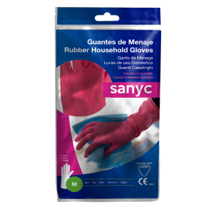 Guantes de menaje látex flocado 57gr | IBP Uniuso