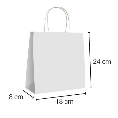 Bolsa de papel kraft con asa rizada | IBP Uniuso