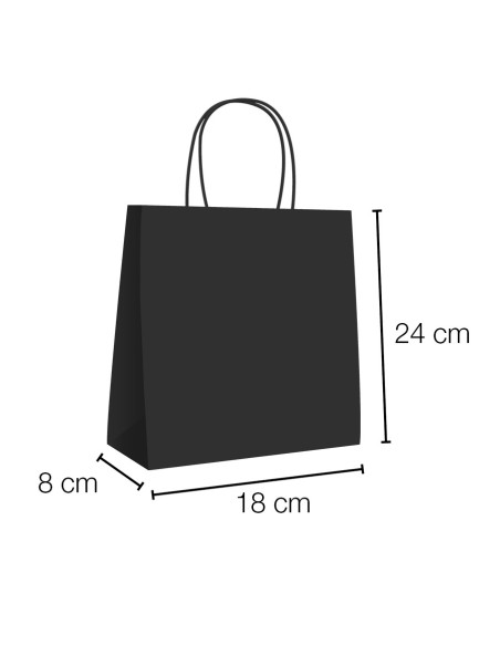Bolsa de papel kraft con asa rizada | IBP Uniuso