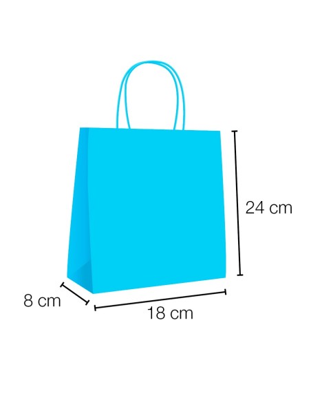 Bolsa de papel kraft con asa rizada | IBP Uniuso