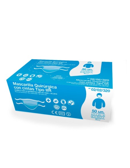 ▷ Mascarilla Higiénica triple capa con cintas | Uniuso