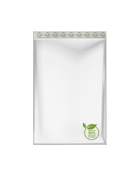 Sacos de polietileno 50% recicláveis com fecho reutilizável