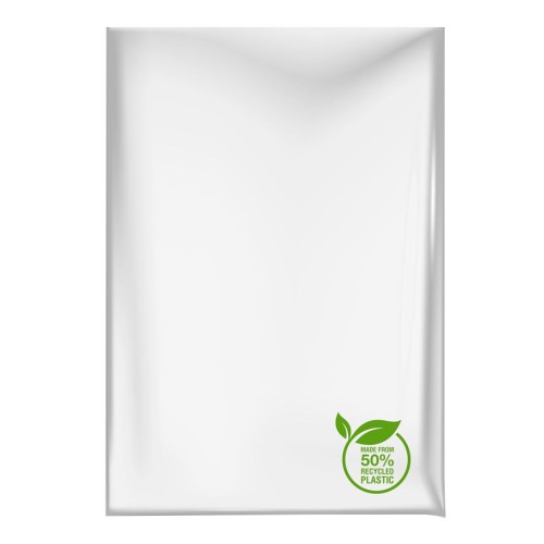 50% recycled polyethylene bags without closure