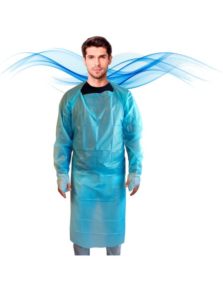 Bata CPE Azul con dedo pulgar