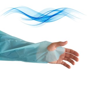 Bata CPE Azul con dedo pulgar 2