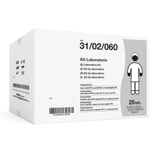 Kit de laboratorio, compuesto por gorro, bata pantalón y cubrezapatos 2