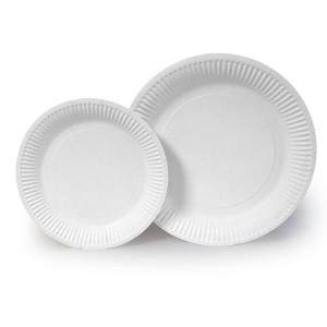 ▷ Platos de cartón folding blanco | IBP Uniuso
