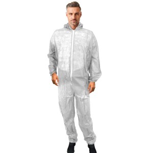 Non-woven coverall with hood 35 gr