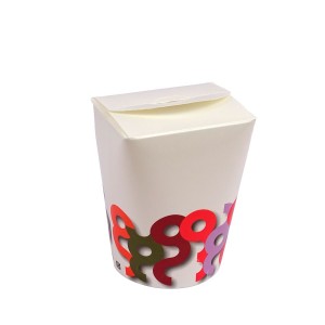 Envase para fritos decorado pequeño de cartón + PE cerrado