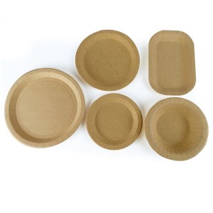 Platos Cartón kraft antigrasa