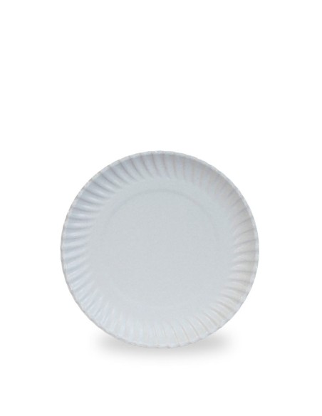 Plato cartoncillo blanco reciclado 23 cm